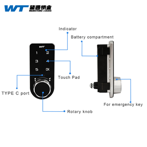 Moda personalizzata casa ufficio senza chiave serratura moderna serratura digitale serratura nera sicura per cassetto armadietto nero - Product Image 2