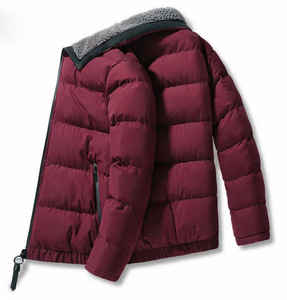 Doudoune de haute qualité en tapisserie noire Design court Doudoune pour homme - Product Image 3