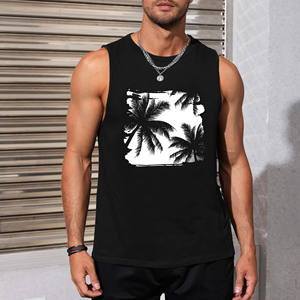 Ropa de gimnasia Antiarrugas 100% Poliéster Custom Plain Heavyweight Tank Top Luxury Custom Print logo O Neck Blank Top Oversize Men - Product Image 2