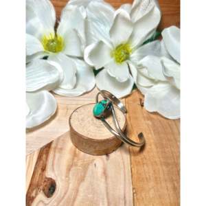 Dave Skeets Kingman Turquoise & Sterling <b>Silver</b> Fashion <b>Cuff</b> <b>Bracelet</b> - Product Image 3