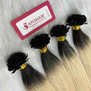 นามสกุลเรมี่บริสุทธิ์ +++ 3Q + สำหรับต่อสีหยิกลึกปลายแบน4Q 1B ธรรมชาติ - Product Image 1