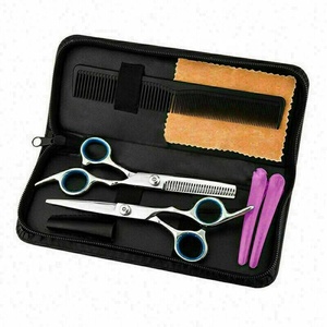 Professional Adjustable Straight Stainless Steel Blunt Right-Handed 32 Teeth Medium Handle Hair Cutting Thinning Scissors - Product Image 1