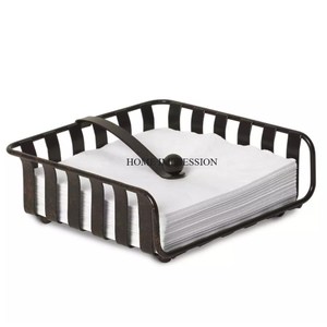 Décor de Table de salon porte-serviettes fantaisie forme personnalisée de la plus haute qualité couleur noire utilisation de la maison et de la cuisine porte-serviettes - Product Image 1