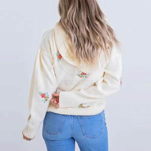 Jersey liso bordado sudaderas con capucha calidad superior nuevo diseño 100% algodón mujeres sudaderas con capucha para bordado - Product Image 2