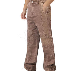 Pantalones vaqueros de talla grande para hombre, pantalones holgados para uso en exteriores, pantalones vaqueros holgados para hombre, ropa de entrenamiento, pantalones vaqueros de algodón 100% - Product Image 2