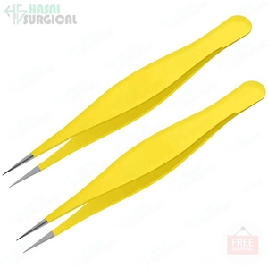 Pince à épiler professionnelle Hasni Surgical pour extensions de cils, nouvelle version, pointe nano, motif cœur, 75 degrés, pointe fine, en acier inoxydable - Product Image 6