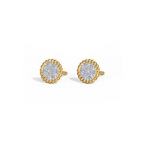 Pendientes de Oro Amarillo de 14K con Diamantes Cultivados en Laboratorio |   Regalo de Lujo para Mujer para Compromiso, Boda, Aniversario y Fiesta - Product Image 6