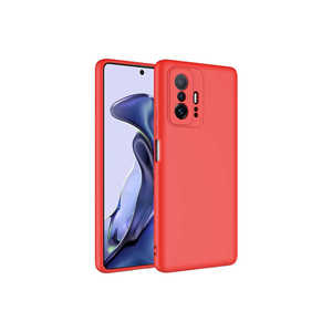 Funda Protectora de Silicona Líquida Premium Mara de JoieCreatif para Xiaomi Mi 11T Pro 5G, Carcasa Trasera Suave de TPU en Rojo - Product Image 1