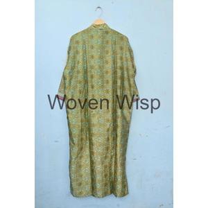 Kimono de retazos de Sari indio de seda 100%, tela tejida Floral, cordón térmico suave para todas las estaciones, para baño de verano, venta al por mayor - Product Image 3