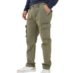 Pantalones cargo de talla grande para hombre, pantalones de viaje de lona ligeros y resistentes al desgaste con múltiples bolsillos para exteriores - Product Image 1