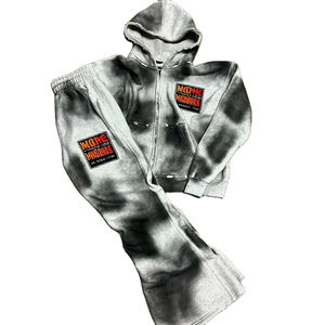 Chándal Deportivo de Alta Calidad, Deslavado al Sol, con Cremallera, Talla Grande, 100% Algodón, Lavado Ácido, Impresión Personalizada de Alta Calidad - Product Image 4