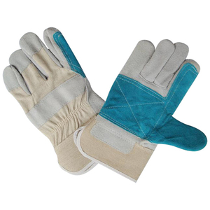 Guantes DE TRABAJO antiimpacto de doble palma de protección de seguridad de alta calidad Guantes de trabajo de cuero antibacterianos divididos de vaca al por mayor - Product Image 5