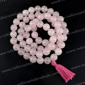 Collier Mala en Cristal de Quartz Rose - Pierre Naturelle de Guérison pour l'Amour et l'Amour de Soi - Product Image 4