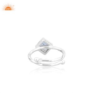 Attrayant bleu topaze pierre précieuse chaque jour belle bague empilable bague à la main fabricant de bijoux personnalisés - Product Image 4