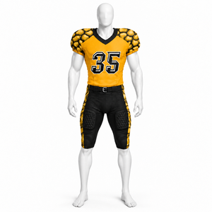 Uniforme de Fútbol Americano Personalizado al por Mayor, 100% Poliéster, Malla Transpirable, Secado Rápido, Absorbe la Humedad, Antibacteriano - Product Image 6
