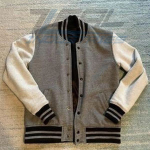 แจ็คเก็ตเบสบอล,แจ็คเก็ตเลตเตอร์แมนทำจากหนังสัตว์ - Product Image 1