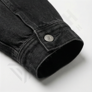 Chaqueta Vaquera de Mezclilla de Algodón Casual de Diseño Personalizado para Hombre, con Cierre de Botones, Decoración de Piel Sintética, Chaqueta Vaquera Acolchada y Cálida - Product Image 6