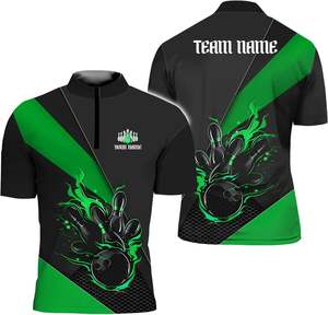 Camisetas de bolos cómodas para hombre y mujer con diseños sublimados impresos personalizados para torneos directos de fábrica - Product Image 1