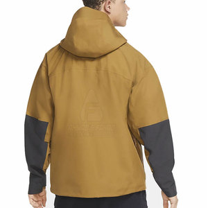 Veste coupe-vent pour homme en couleur unie, design personnalisé - Polyester/nylon respirant et écologique, streetwear avec logo sur le devant - Product Image 2