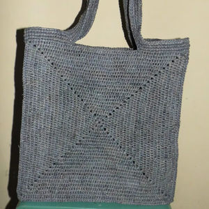 Bolso Tote Casual Plano de Rafia Tejida a Mano de Madagascar con Dos Asas, Moda Femenina, Multicolor, Forro de Cuero y Algodón, Abierto - Product Image 1
