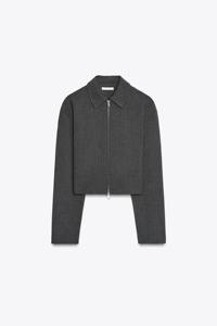 แจ็คเก็ตครอปซิปเต็มสำหรับผู้หญิงเสื้อครอปแบบพรีเมี่ยมปรับแต่งได้ - Product Image 2