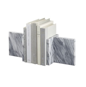 <b>White</b> Marble Bookends Desk Organizers Stone <b>Book</b> <b>shelf</b> <b>Books</b> Stopper office Desk Library - Product Image 3