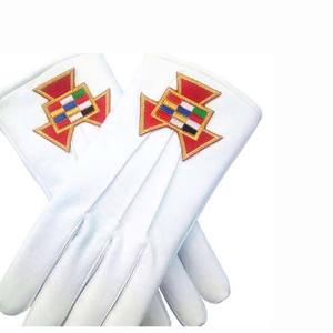 Fabricant de gros Gants maçonniques Nouveau Style 100% Coton Gants maçonniques blancs - Product Image 6
