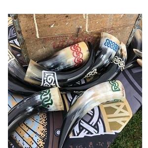 Auténtico Cuerno Vikingo para Beber Hecho de Cuerno de Buey, Hecho a Mano, Animal, Ecológico, Seguro para Alimentos - Product Image 2