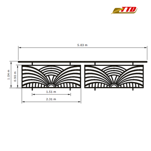 Balcon moderne en fer forgé fabriqué au Vietnam avec 100% d'acier local en vente pour les projets de mai intérieurs ou extérieurs - Product Image 6