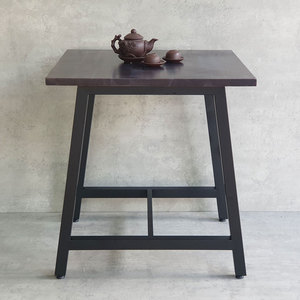 Juego de Comedor Moderno de Mediados de Siglo con Mesa Cuadrada de Lujo y 2 Sillas Tapizadas con Patas de Hierro, Duradero, de 3 Piezas - Product Image 6