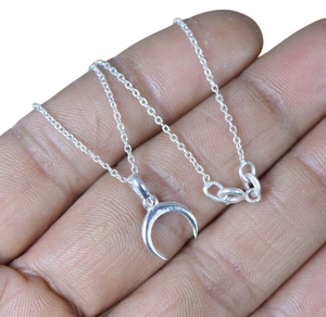 Bijoux pendentif classiques pour femmes, style bohème argenté, bijoux en argent sterling 925, pendentif fait à la main, cadeau pour femme - Product Image 1