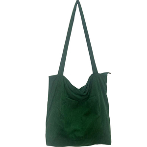 Sac fourre-tout personnalisé style loisirs coréen grande capacité sac à bandoulière en velours côtelé toile coton - Product Image 1