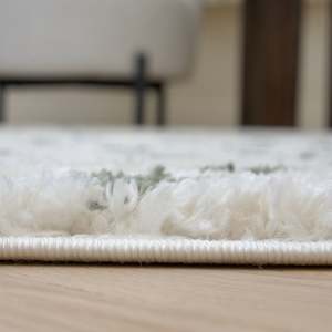 Moodi Shaggy Green Drizzle <b>Rug</b> by Netline Home-Plush Handmade Viscose Abstract <b>Hallway</b> <b>Runner</b> - Product Image 5