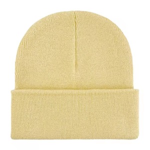 Unisexe 100% Acrylique Jacquard Bonnets Tricotés Crâne Brodé Vente en Gros Fournisseur Épais Fuzzy Chaud Chapeaux à Manchettes pour Vêtements de Plage - Product Image 2