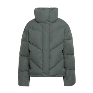 Veste matelassée pour femmes avec impression de logo personnalisé léger et matelassé avec col à capuche design personnalisé OEM - Product Image 1