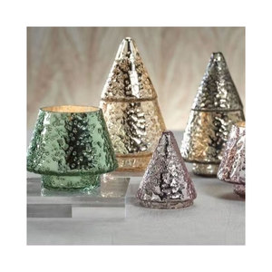 ที่วาง Votive เทียนแก้วรูปต้นคริสต์มาสในหินสีรุ้งเสร็จสิ้นในราคาขายส่ง - Product Image 1