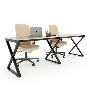 โต๊ะกลุ่มมินิมอลสำหรับ 2 คน ขนาด 240x60 ซม. ไม้อัดเคลือบเมลามีน ขา Xconcept HBXC037 - Product Image 4