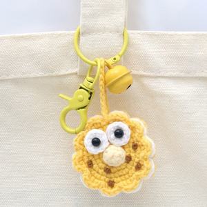 Colgante Redondo Hecho a Mano de Ganchillo, Adorno Colgante para Bolsa con Diseño de Galleta, Llavero Oreo, Joyería Adorable Estilo Viento - Product Image 1