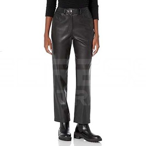 Pantalones de cuero puro para hombre, venta al por mayor, precio barato, pantalones de cuero con estampado de logotipo personalizado, material de alta calidad 100% hecho - Product Image 1