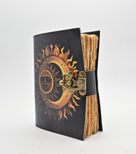 Acheter Journal intime en cuir avec laiton antique C-Lock Deckle Bord Papier Cuir Imprimé Journal intime - Product Image 4