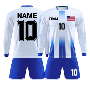 Conjunto de Uniforme de Fútbol 2026, Diseño Personalizado al por Mayor, Jersey con Estampado Digital, Pantalón Corto, Manga Corta, Tela Ligera de Secado Rápido - Product Image 3