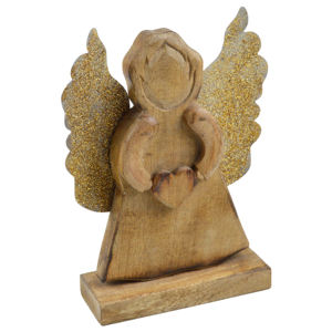 Ornement en bois complet avec motif de Père Noël coloré et symbole de la main, meilleur design de Père Noël pour la décoration de la table - Product Image 4