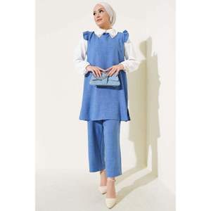 Conjunto de 2 piezas con cuello Stone Shirt Garnished Indigo - Product Image 1