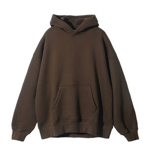 Sudaderas con capucha de invierno personalizadas para hombre al por mayor, sudaderas transpirables con forro polar liso de gran tamaño, sudaderas unisex de algodón pesado - Product Image 4