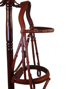 Bride brune de qualité supérieure avec rênes pour l'équitation Ensemble de bride équestre personnalisé avec matériel en laiton pour bride d'équitation de luxe - Product Image 5