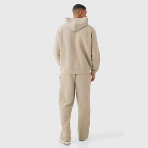 Ensemble de survêtement pour homme de haute qualité, hiver 2025, surdimensionné, 100% coton, sweat-shirt à capuche et jogging, longueur complète, léger, respirant, décontracté, tendance - Product Image 6
