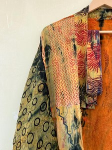 Kimono de seda hecho a mano Tye Dye, ropa de Festival ligera, cubierta de playa reciclada india, verano, otoño, Primavera, tamaño, característica suave gratis - Product Image 2