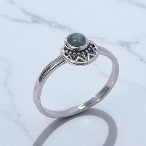 แหวนเงินประดับอัญมณีแหวนเงินดีไซน์ดวงอาทิตย์ - Product Image 2