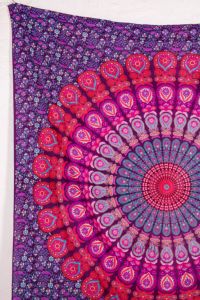 Luxe Mandala tapisserie tenture murale coton drap de lit tapisserie murale indien Boho Hippie Gipsy ethnique jeter lit couverture décor à la maison - Product Image 6