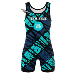 Uniformes de Lucha Libre Profesional al por Mayor, Singletes de Sublimación Transpirables de Secado Rápido y Elásticos para Hombre, Personalizados en la Parte Delantera - Product Image 6